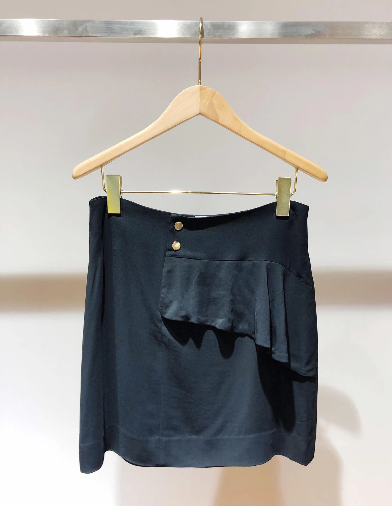 Новая женская модная сексуальная кнопка гофрированная юбка 0818