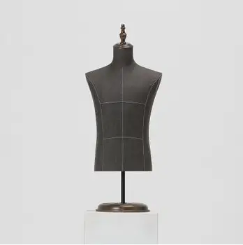 

2style Male mannequin body half length model suit, trousers, bracket, display clothing store wood dase Adjustable height D146
