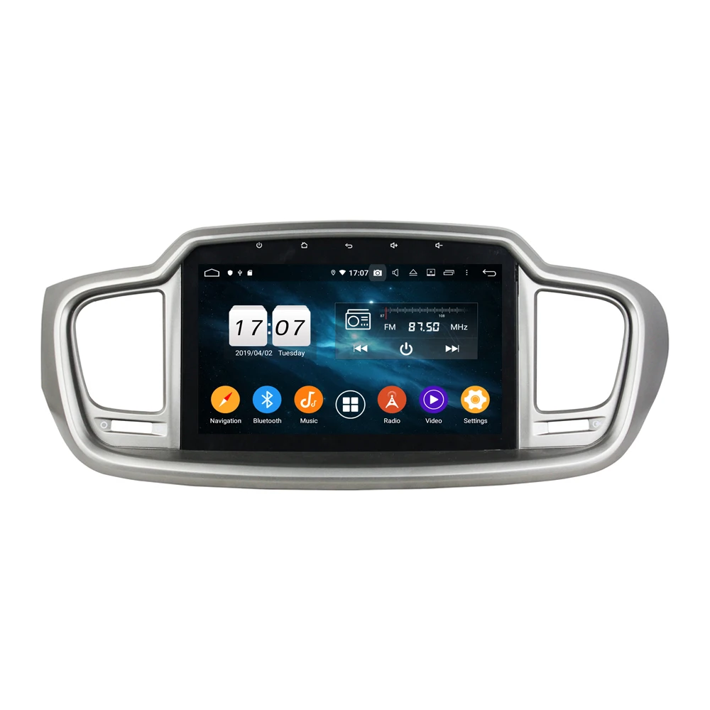 Top Android 9 8 Core With DSP For KIA sorento 2015 Car radio video player Multimedia GPS navigation accessories Sedan No dvd 2 din 4