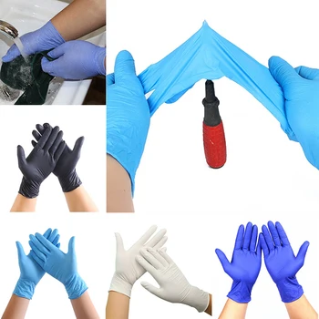 

60Pcs Universal Disposable Nitrile Rubber Gloves Cleaning /Dishwashing/Kitchen/Medical /Tattoo/Rubber/Garden