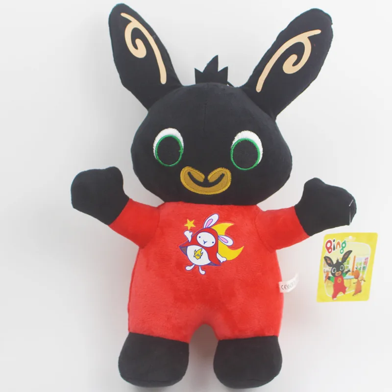 35CM Red Bing Bing Bunny Plush Toy Pendant Clip Keychain Bing Bunny Doll Toy Hoppity Voosh Stuffed Animal Pando Rabbit Toy for Christmas Gifts - Цвет: 35CM Red Bing