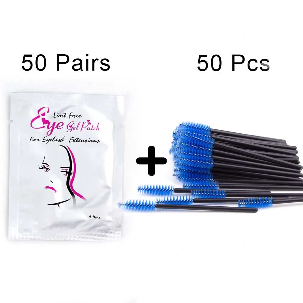 girls set1 100 шт накладки для наращивания ресниц бумажные накладки наклейки "ресницы" обертывание с 50 шт одноразовая щетка для ресниц наращивание ресниц инструменты - Цвет: girls set1
