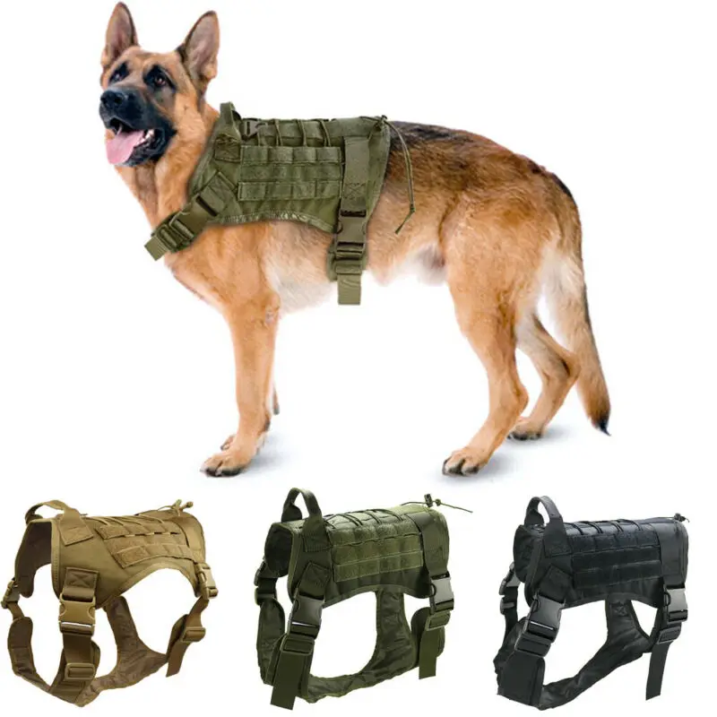 Совершенно новое полицейское K9 тактическое обучение собаки жгут военный Регулируемый модульное облегченное разгрузочное снаряжение из нейлона жилет обслуживание жилет для собаки для большой собаки m-xl