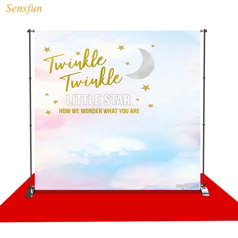 Levoo Photo Background Twinkle Twinkle Little Star Baby Shower Photography Prop Photo Studio Sfondo Tessuto In Vinile