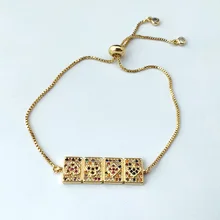 10 шт. микро проложить Блестящий кубический циркон коннектор CZ браслет для женщин Девушка игральные карты форма модные ювелирные изделия подарок BG313