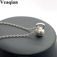 1 шт металлический сплав гири фитнес Гиревой спортзал спортивная подвеска ожерелье для похудения мужские ювелирные изделия подарок(China)