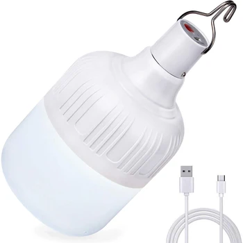 

Bright LED Light Bulb Dimmable Lighting USB Rechargeable Charging Bulbs Portable Lantern Outdoor Camping Work Lights