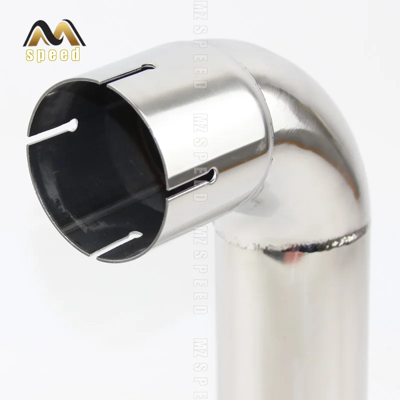 자동차 스타일링 배기 파이프 머플러 테일 파이프 304 스테인레스 스틸 용접 재료, 90 도, 54mm, 66mm, 73mm, 76mm