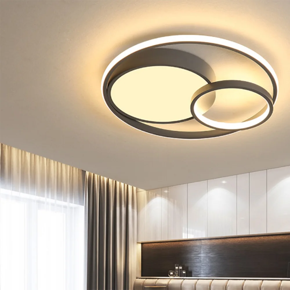 

Circular bedroom lamp Nordic simple modern room LED ceiling light warm romantic web celebrity creative home lighting
