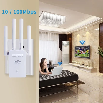 

5G 1200Mbps Repeater Home Networking With 4 External Antennas WiFi Range Extender Access Point Signal Booster Dual Band Wireless