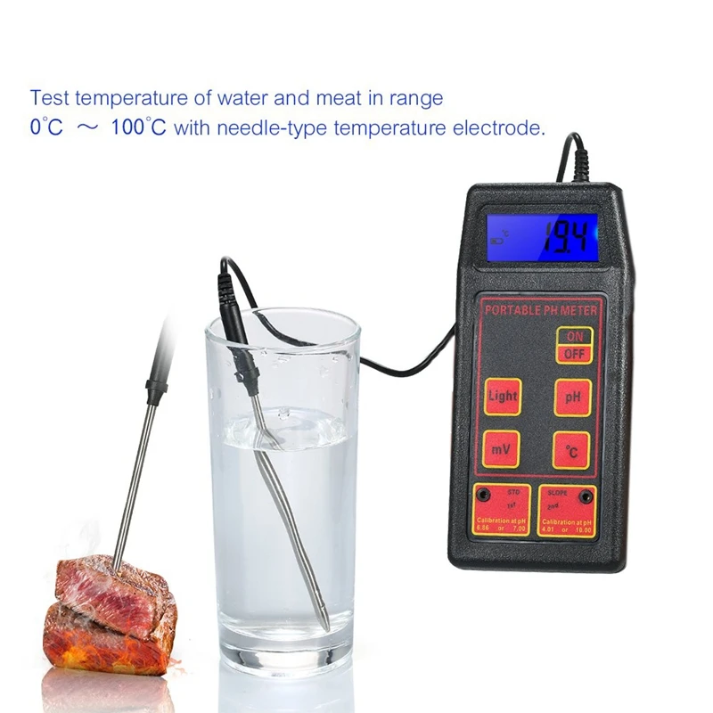 Профессиональный Портативный рН/ОВП/темп-метр, детектор воды, мультипараметрический цифровой ЖК-дисплей, многофункциональный монитор качества воды