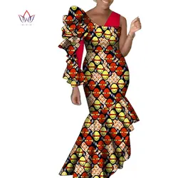 Dresses For Women 2021 Elegant Long Cotton Robe Plus Size Clothing Female 4xl 5xl 6xl bazin riche Ankara Wedding dresses WY239