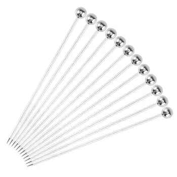 

24pcs Stainless Steel Fruit Picks Cocktail Picks Fruit Sticks Dessert Fruit Forks Party Favors For Banquet Bar