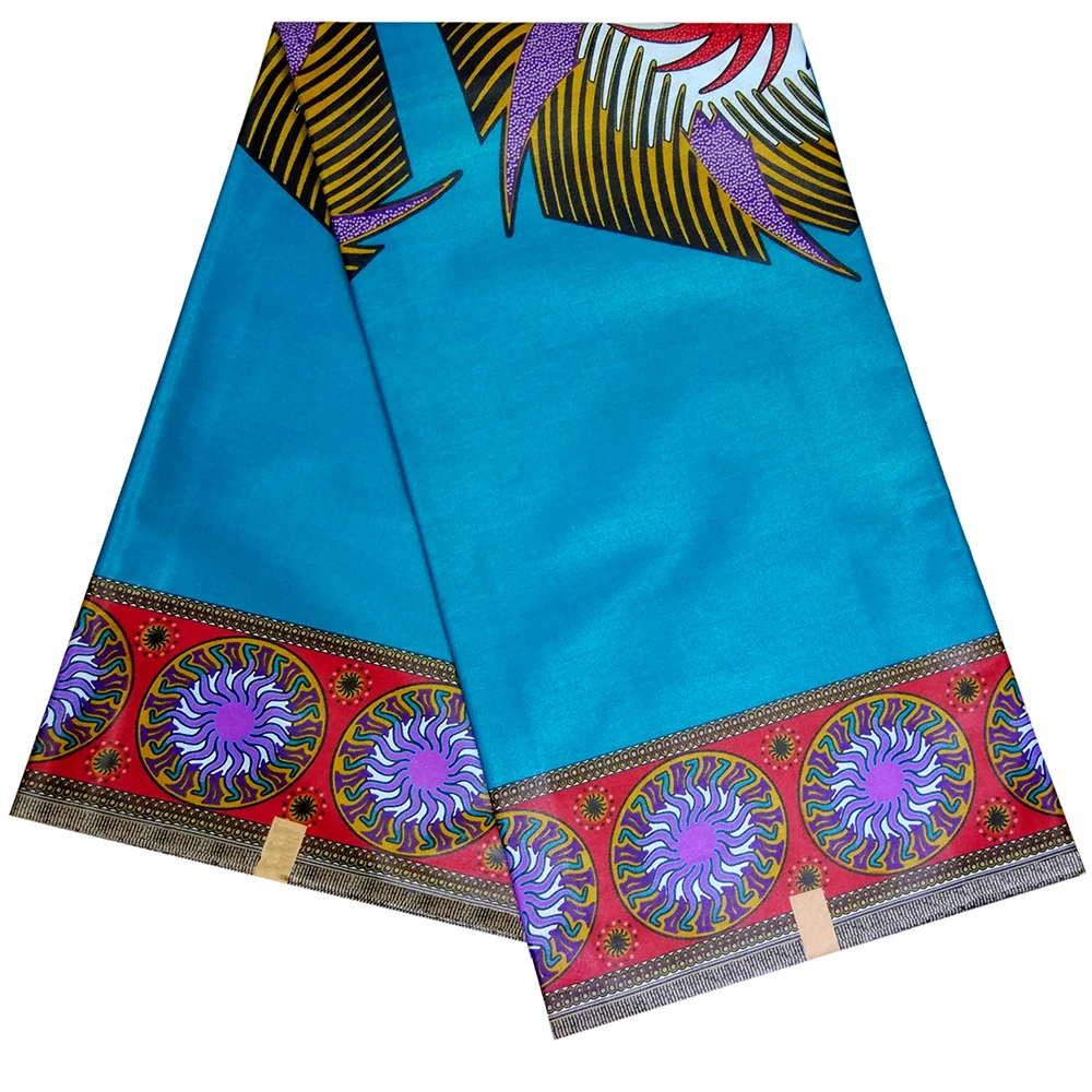 Новое поступление принтованный хлопковый материал Африканский Воск модный дизайн небесно-голубой цвет ткань африканская ткань