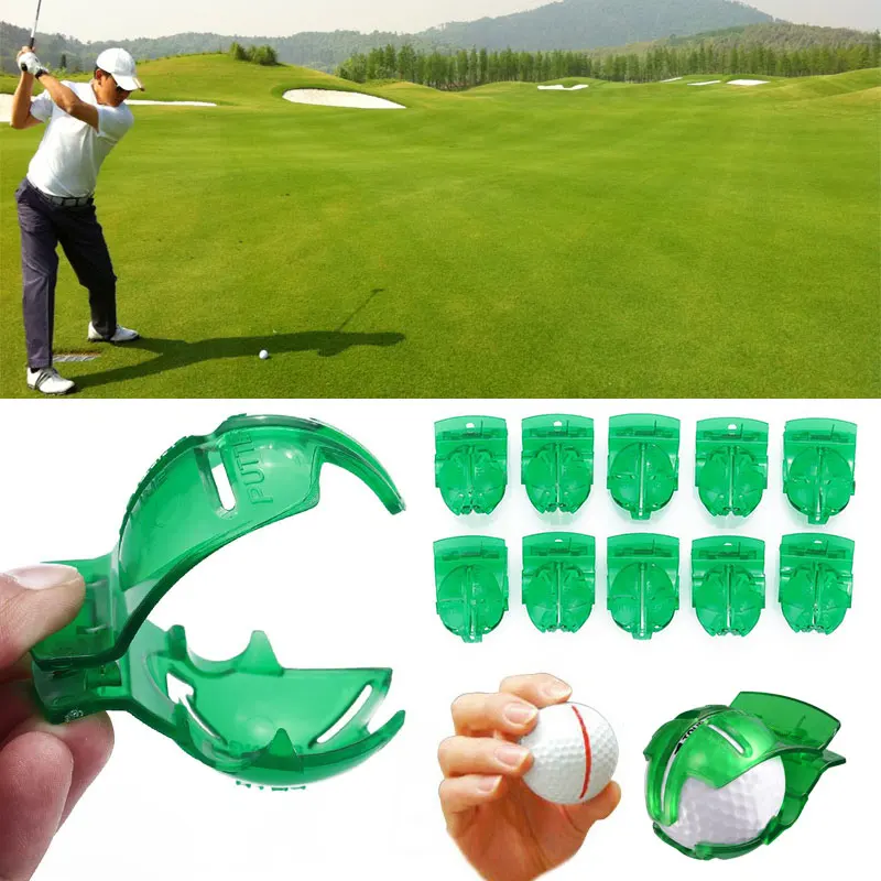 10pcsGolf Scribe аксессуары Принадлежности Гольф Зеленая линия, Застежка Клип маркер для рисования линий ручка шаблон выравнивание метки Аксессуары и снаряжение для гольфа