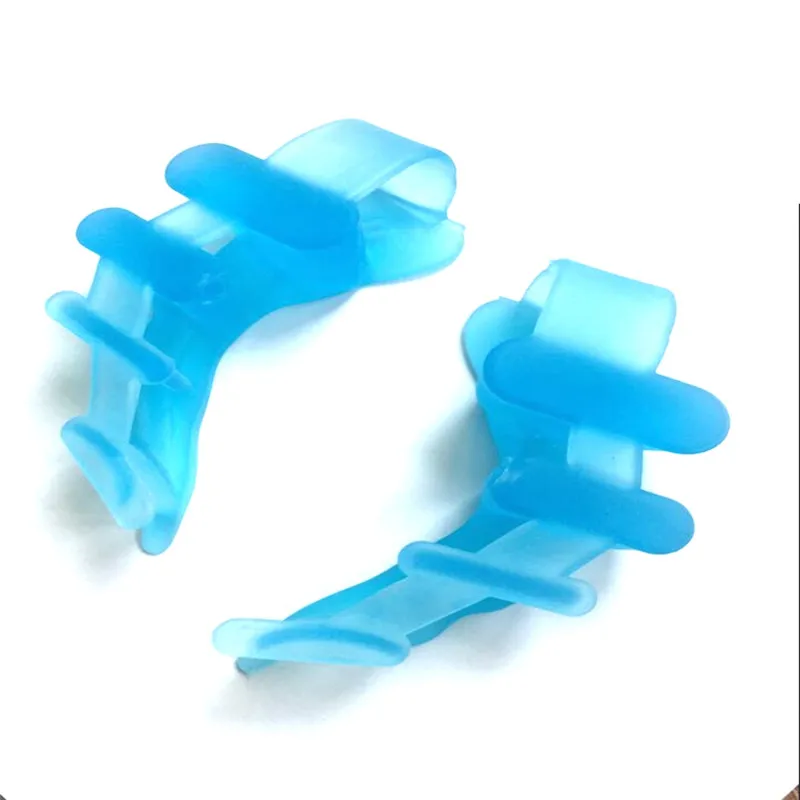 1 пара силиконовых разделителей для пальцев ног Выпрямитель Корректор для пальцев ног распорка растягиватель для свертывания молоток коррекция носка - Цвет: Blue