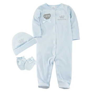 

Honeyzone Pyjama Bebe Menino Blue Shearing Warm Winter Baby Boy Clothes Neonato Girl Full Sleeve Footies Vetement Bebe Garcon