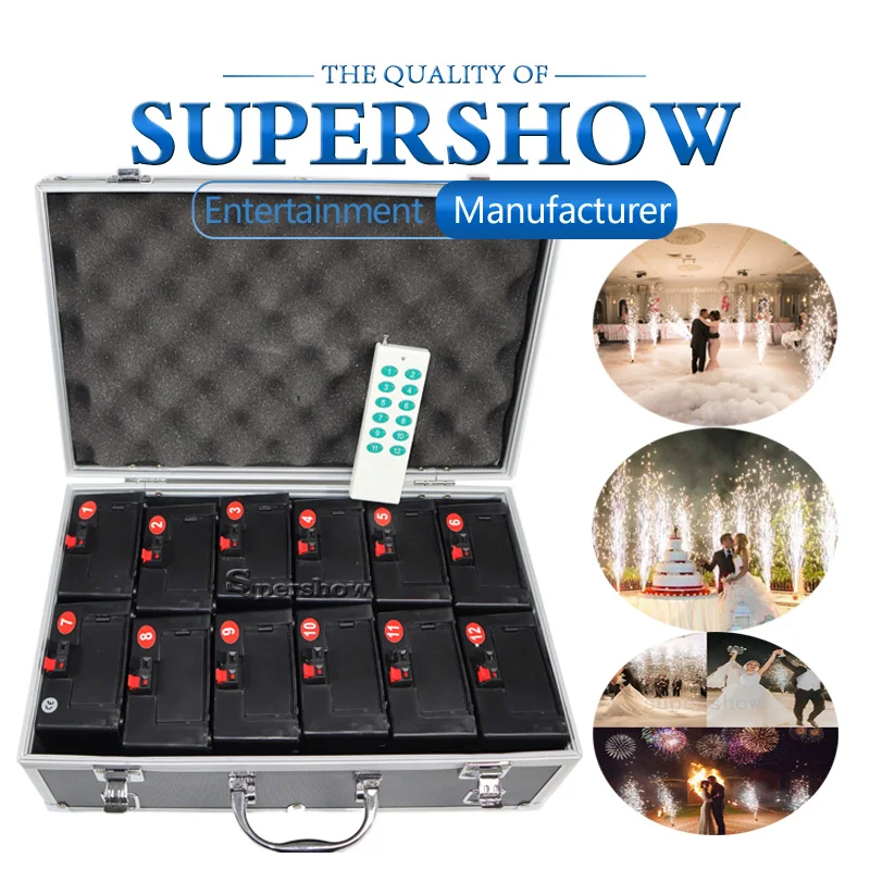 

Ignition Cold Fireworks Machine Wireless Remote Control Pyrotechnics 12Channels Receiver Stage Fountain System 12 Base Firing