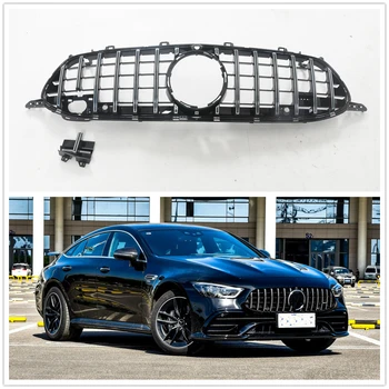 

Front Black Mesh Grill Grille for Mercedes Benz AMG GT 53 63 4 DOOR Coupe 2018 2019 2020