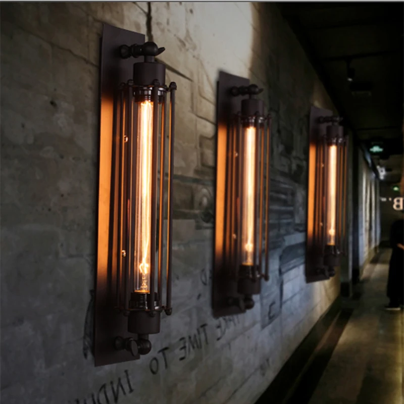 Vintage LED Wall Lamp Industrial Lights For Home Iron Wandlamp Living Room Decoration Vanity Light Sconce Applique Led | Лампы и