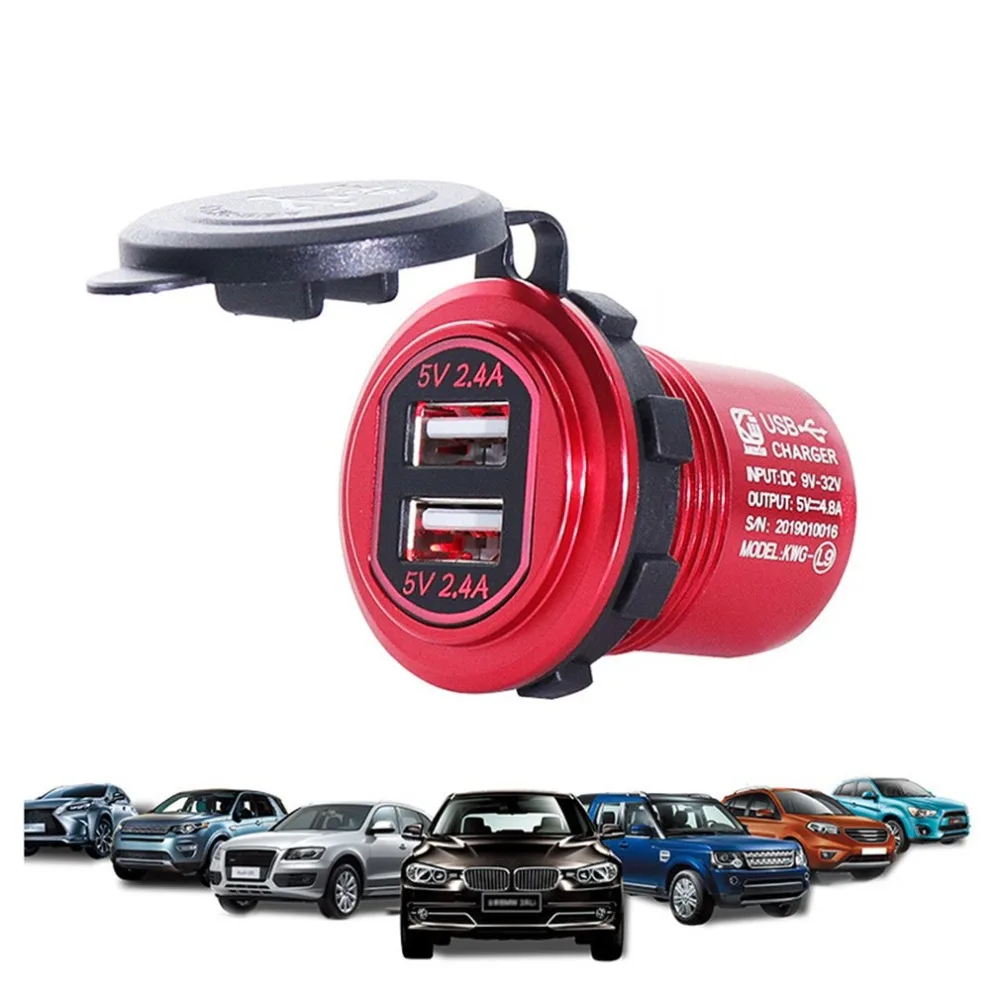 L9 DC 9 V-32 V 4.8A двойной USB светодиодный авто зарядное устройство для мотоцикла Авто Грузовик ATV Лодка адаптер розетка зарядное устройство s