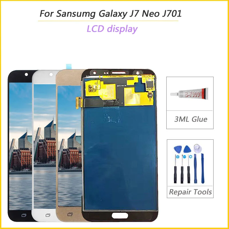 OLED Новый ЖК-дисплей для SAMSUNG Galaxy J7 Neo сенсорный ЖК-экран J701 J701F J701M J701MT в сборе