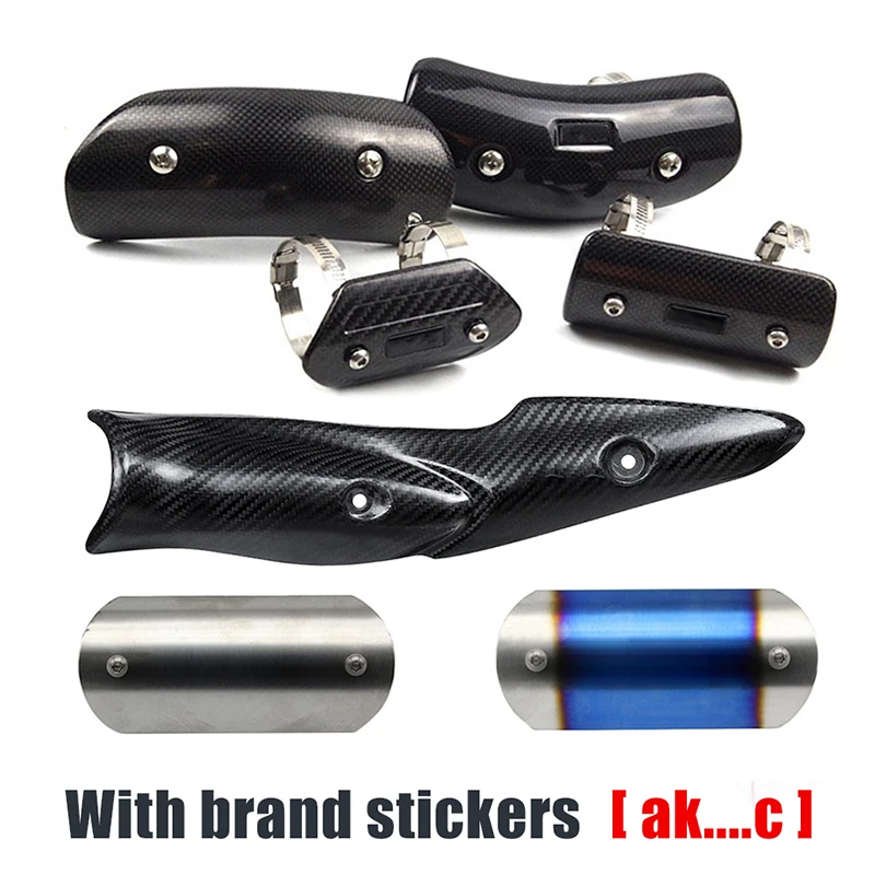 MotorcycleExhaustPipeCarbonHeatShieldCoverGuardProtectorForSUZUKIBurgman650Gsxr600