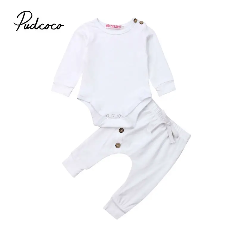 

2019 New autumn Toddler Kids Baby Girl Solid Button Bodysuit Short Trouser Clothes Outfits Set Warm Tops+Pants Outfits Sets