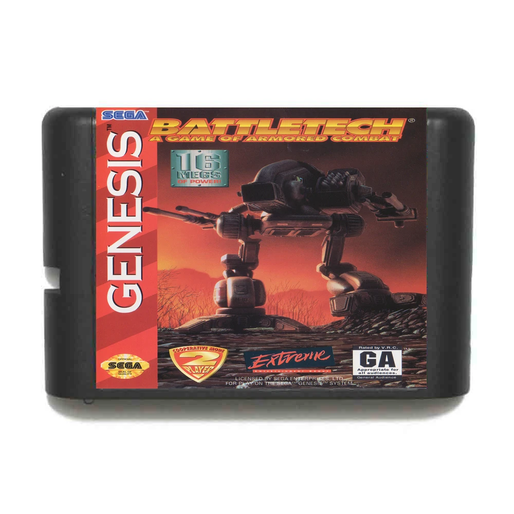 16-битная MD игровая карта для Sega Mega Drive Genesis Battletech | Электроника