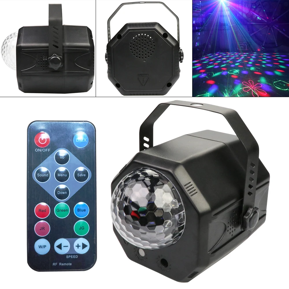 RGB светодиодный хрустальный диско магический шар с RG лазерным проектором DJ