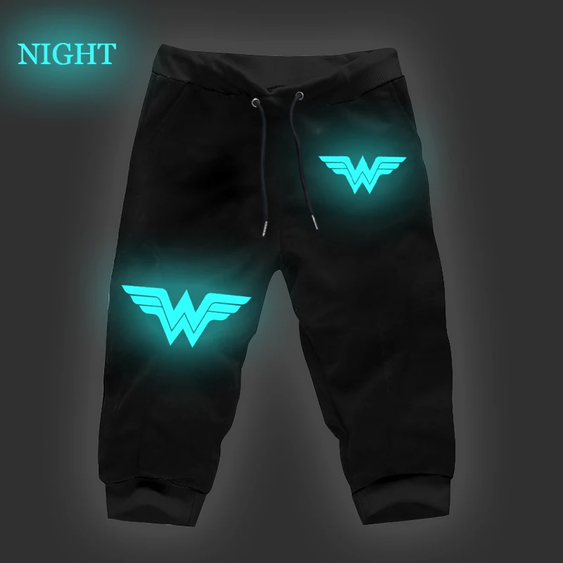 Чудо-Женщина напечатанные укороченные брюки мужские забавные укороченные брюки унисекс модные хлопковые Гарун брюки 7 минут брюк