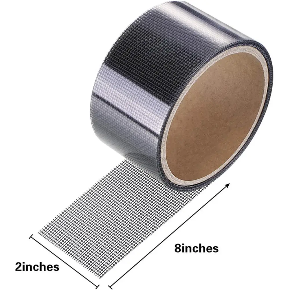 Window Door Mesh Screen Repair Patch Screen Net Patch Sticker Household Black 2m