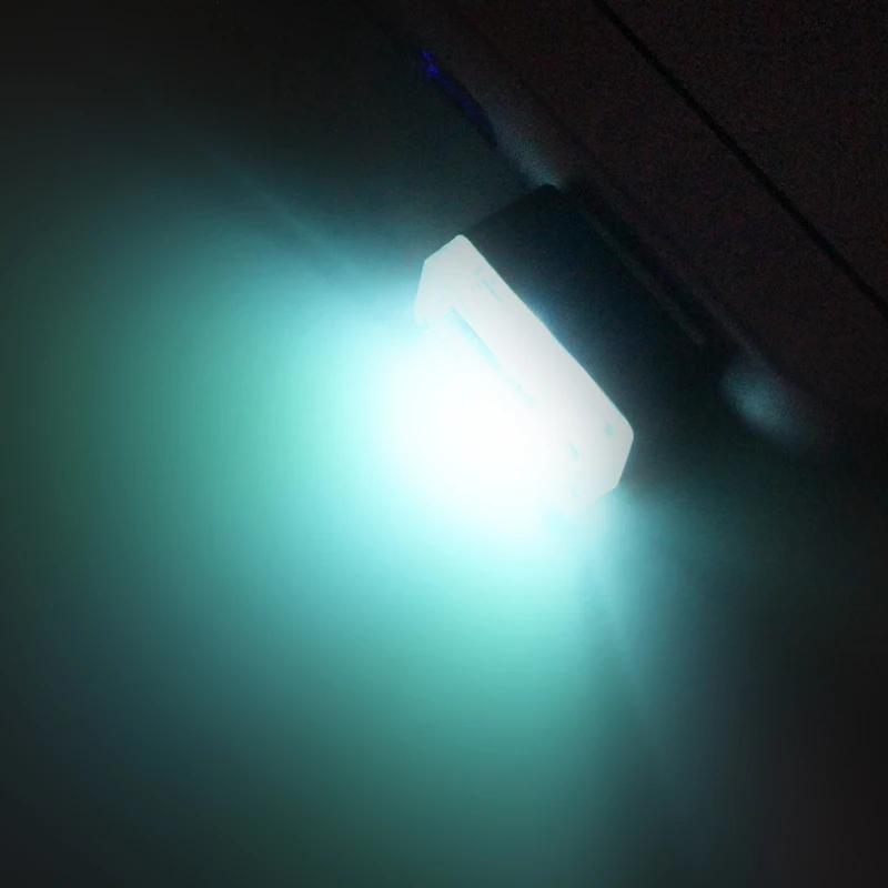Автомобильный T10 1156 светодиодный USB светодиодный атмосфера огни декоративные лампы аварийного освещения Универсальный PC Портативный Plug and Play красный/синий/белый