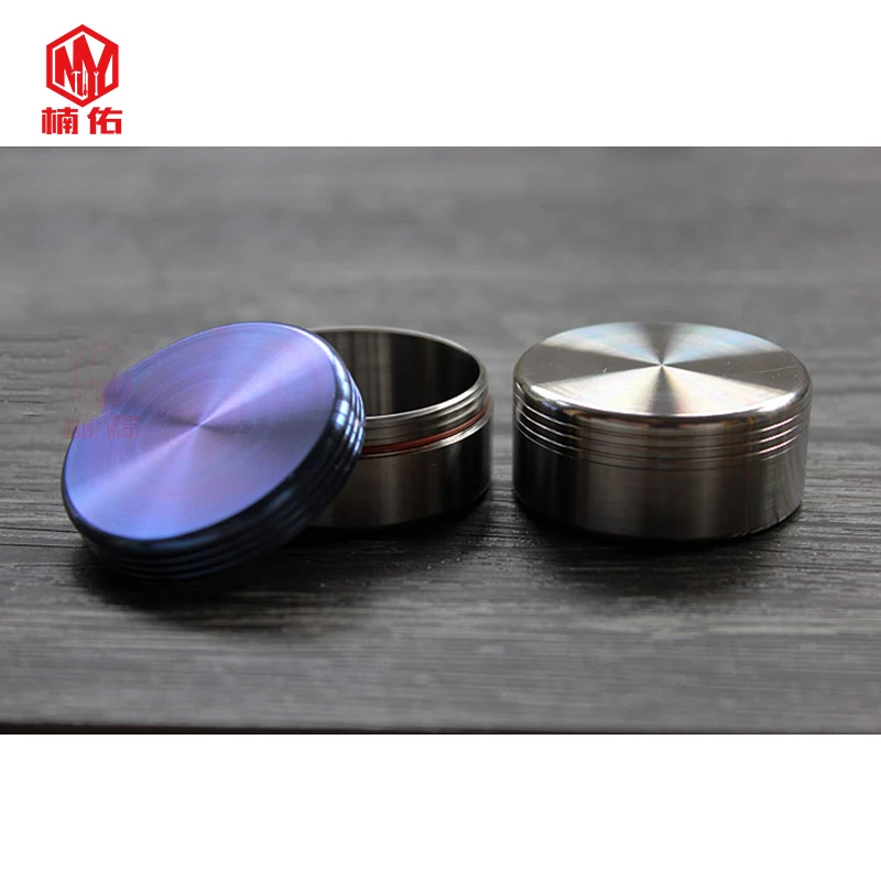 Tanque de Armazenamento Caixa de Titânio à Prova Água à Prova Portátil Case Container d’ Água Armazém Saúde Metal Pill Medicina Garrafa 1pc Edc Box