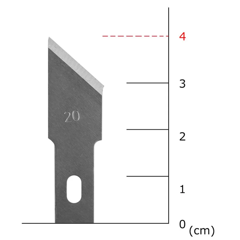 10Pcs Carving Klinge Austauschbare 1/2/3/4/7/10/11A/11B/12/16/17/19/20/21 Silber DIY Hand Werkzeuge Handwerk Skalpell Multifunktions Klinge – Detail 8