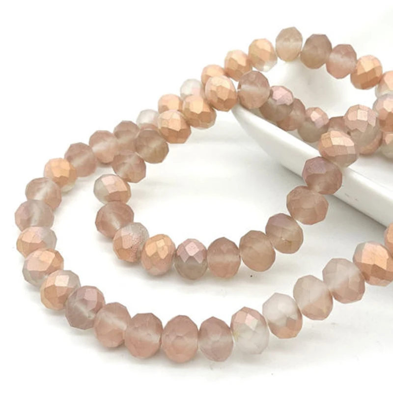 

Component Scrub Matte Crystal Czech Beads Spacer Charms Rondelle Bicone Faceted Bracelet Necklace Tassel Earrings Accessories