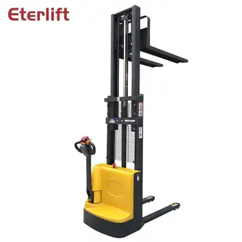 

1 ton 3m Electric Stacker DC motor economical full-automatic stacker with 3 stage mast