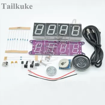 

Downloadable Ringtone Intelligent Light-controlled Electronic Clock DIY Kit Making Parts DS3231 Accurate Time