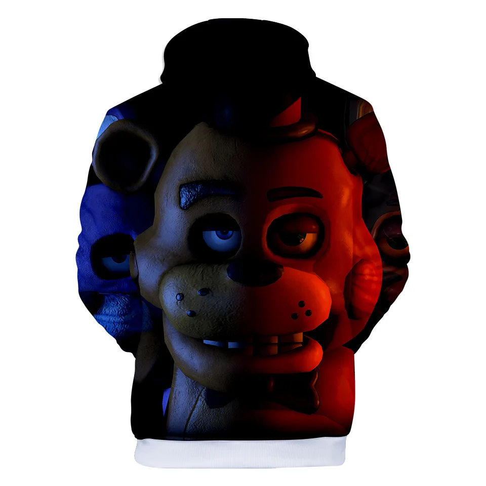 3D печатная игрушка медведь толстовки Five Nights at Freddy толстовки с капюшоном для женщин и мужчин одежда с длинными рукавами модные повседневные толстовки пальто