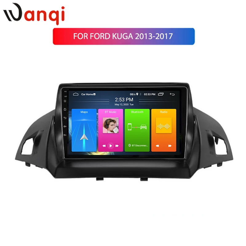 Wanqi Android10 автомобильный Радио сплит-экран GPS навигация для Ford Kuga Escape 2013-2017 стерео