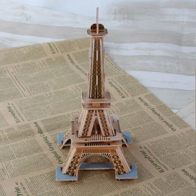 Puzzle Новые привлекательные известные Строительные Деревянные игрушки 3D Пазлы для детей Обучающие Развивающие игрушки - Цвет: Puzzle