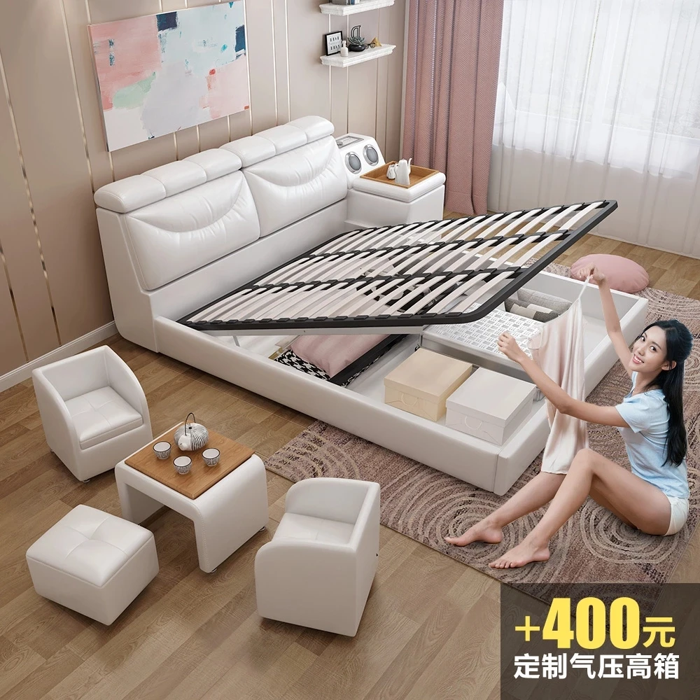 Современный простой дизайн кровать King size спальня детская кабина детская кровать
