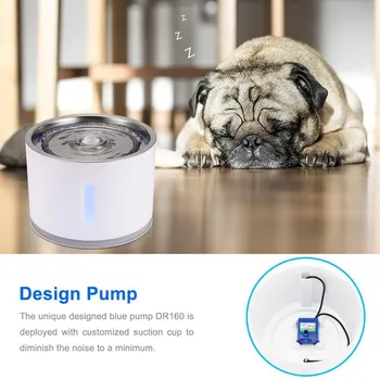 

Dog Cats Pets Mute Drinker Feeder Bowl Pet Drinking Fountain Dispenser Water Feed Automatic Dog Cat Water USB Fountain