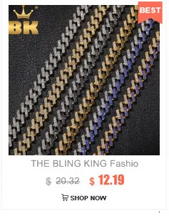 BLING KING 20 мм тяжелое ожерелье из кубинской цепочки и браслет, набор из цельных страз, ювелирные изделия Хип-хоп для мужчин и женщин