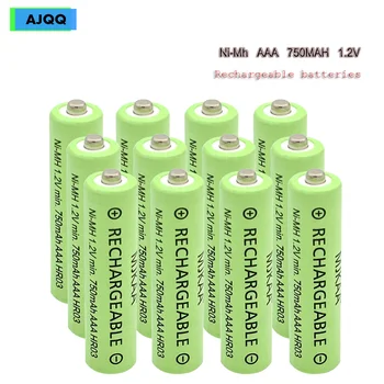 

Wholesale Cheap AJQQ Large Capacity nimh aaa battery 750MAH 1.2V rechargeable batteries aaa For Clock Watch Toys