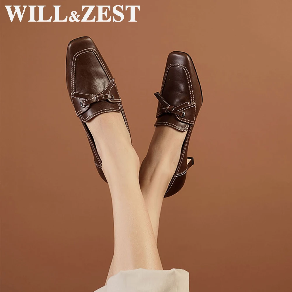 

Will&Zest Women Pumps Female Sexy Shoe Elegant High Heel Vintage Bow-Knot 2020 Designer Ladies Chunky Heels Dress Shoes Womens