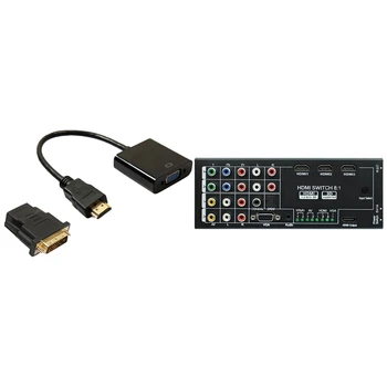 

HOT-Standard DVI to Vga WAWPI Male to Female DVI Adapter 24 + 1 A VGI Digital & Digital HDMI Converter(EU Plug)