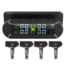 Прочный автомобиль TPMS Солнечная зарядка через usb система контроля давления в шинах Система контроля давления в шинах с 4 датчиками