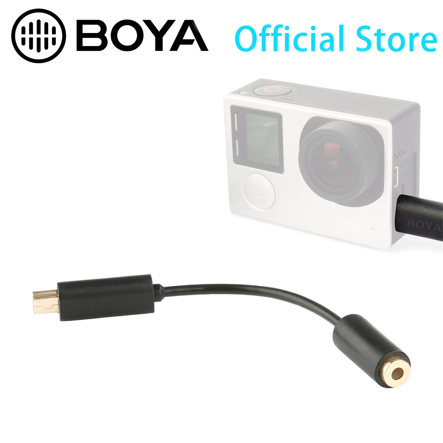 BOYA BY-GOC 3.5 mm Microphone Cable Convertor Adapter for BY-LM20 or DSLR Cameras GoPro Hero 3 4 | Электроника