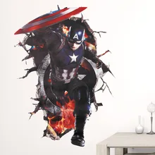 14134 стиль 3D стены Taobao горячие продажи внешней торговли горячие продажи Мстители наклейки на стену